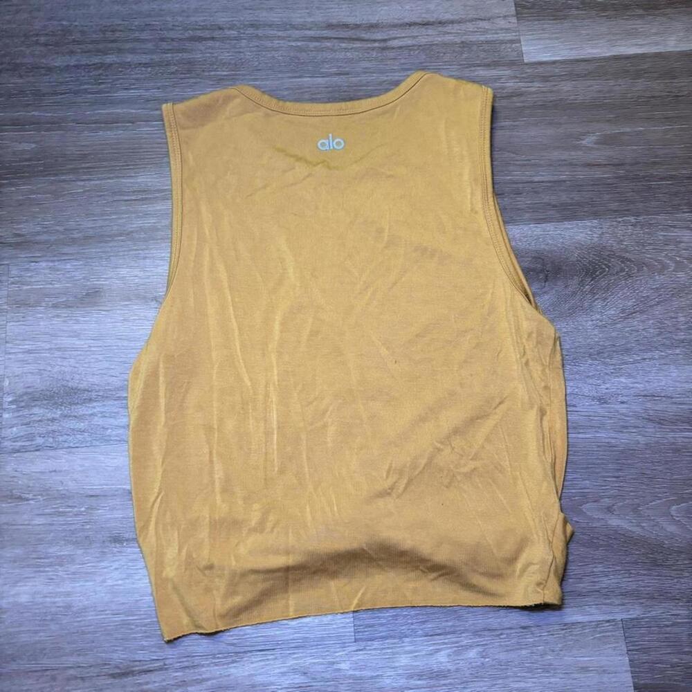 Alo Yoga yellow tank top